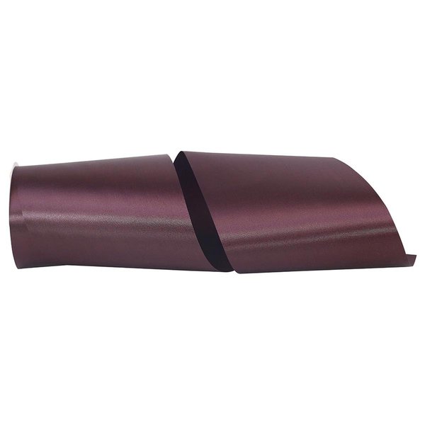 Reliant Ribbon 6 in. 50 Yards Single Face Satin Allure Ribbon, Raisin 4700-793-25K